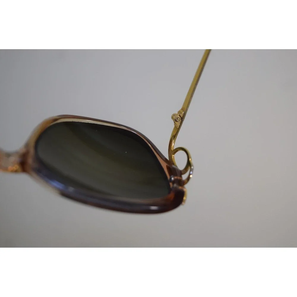 Vintage 1970's SOPHIA Loren Zyloware Oversized Square Eyeglasses Gold Rich Lady